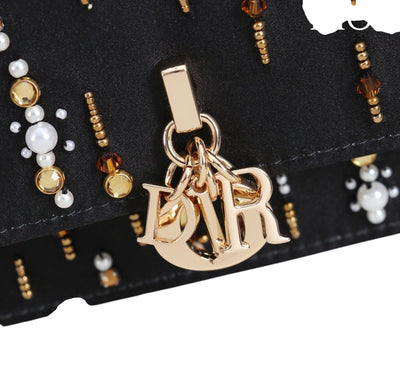 Midnight Pearl Embellished Chain Bag