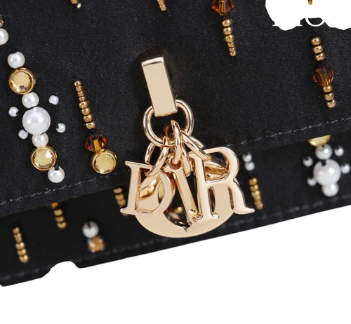 Midnight Pearl Embellished Chain Bag