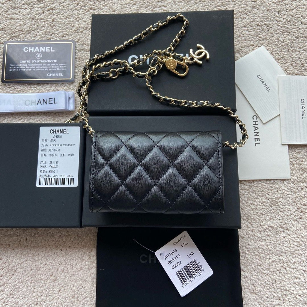 Midnight Quilted Charm Bag