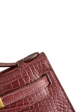 Load image into Gallery viewer, Hermes Kelly Croc Luxe Clutch