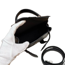 Load image into Gallery viewer, Noir Croc Mini Satchel
