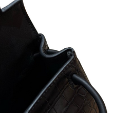 Load image into Gallery viewer, Noir Croc Mini Satchel