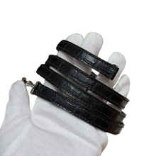 Load image into Gallery viewer, Noir Croc Mini Satchel